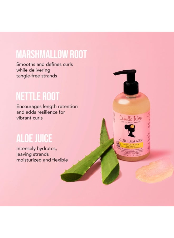 Camille Rose Curl Maker Jelly, crafted to nourish and define curls. Natural, clean formula. For coily, curly, wavy hair - Image 3